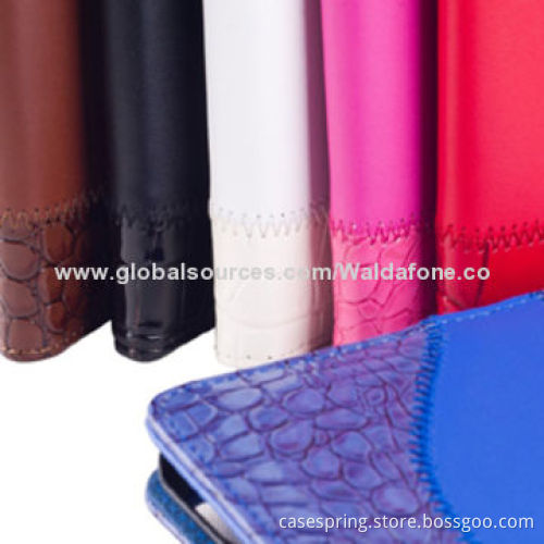 Leather Cases for iPhone 6 with Card Slots, Splicing Design